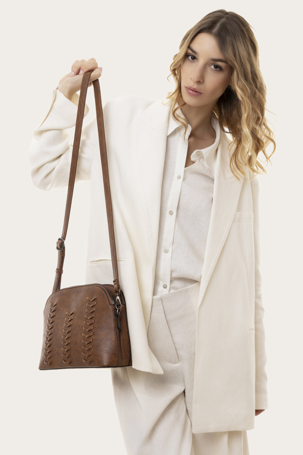 Borsa Vestopazzo mod "Small Bowling bag" colore marrone