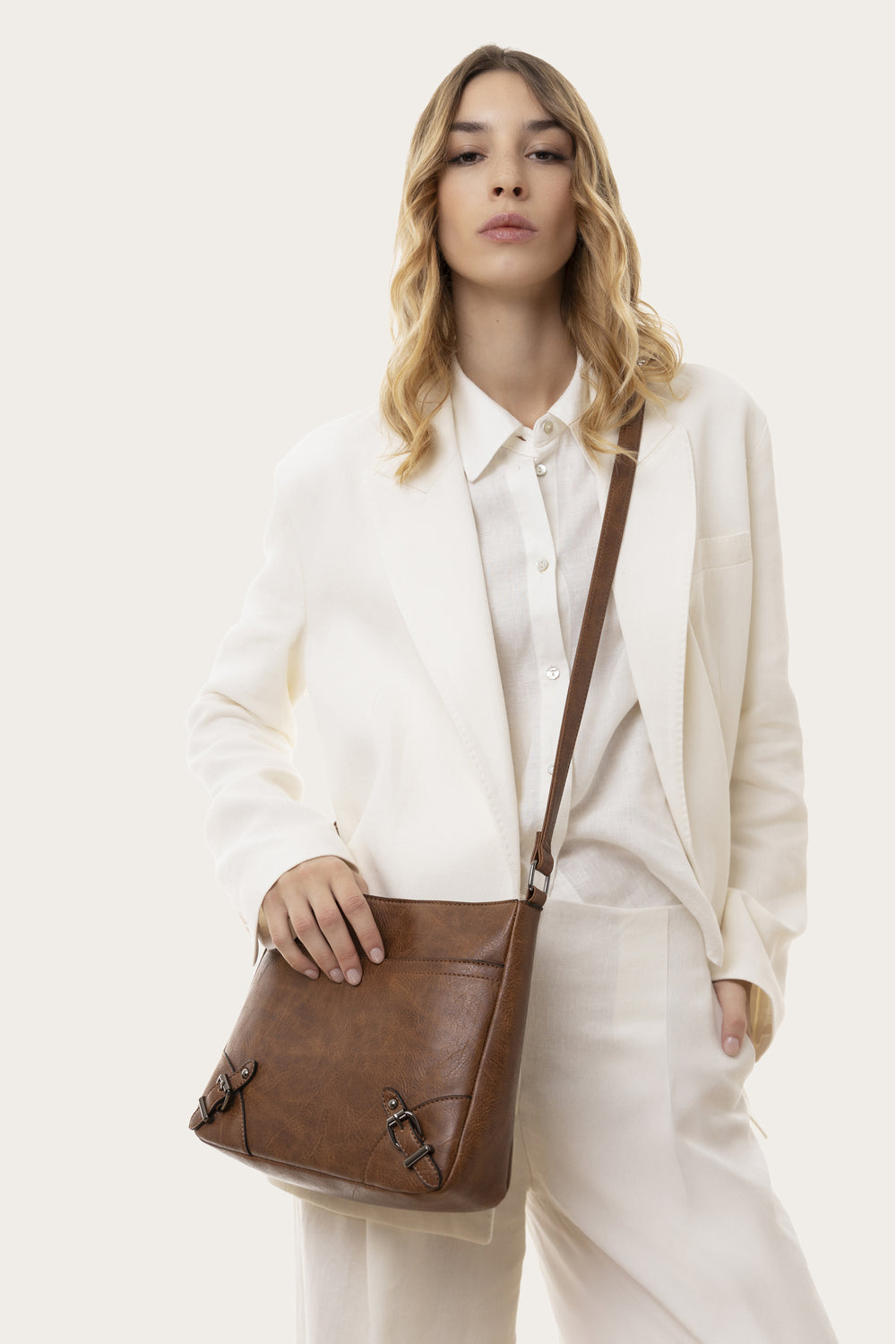 Borsa Vestopazzo mod "Crossbody" colore marrone