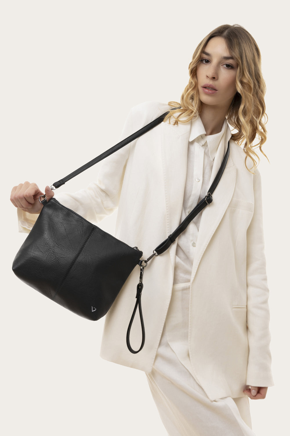 Borsa Vestopazzo mod "pochette" morbida ecopelle nera o marrone