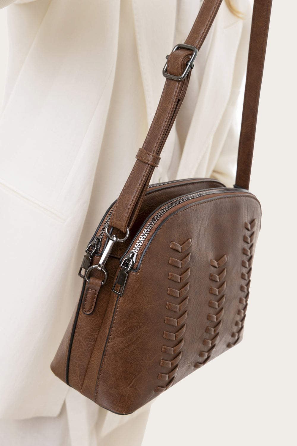 Borsa Vestopazzo mod "Small Bowling bag" colore marrone