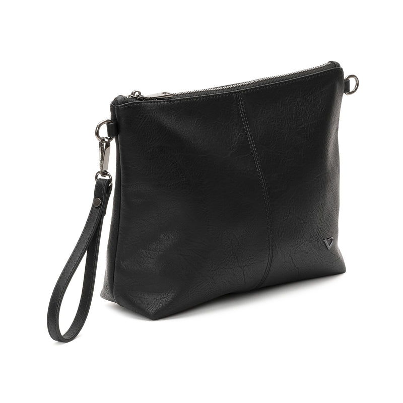 Borsa Vestopazzo mod "pochette" morbida ecopelle nera o marrone