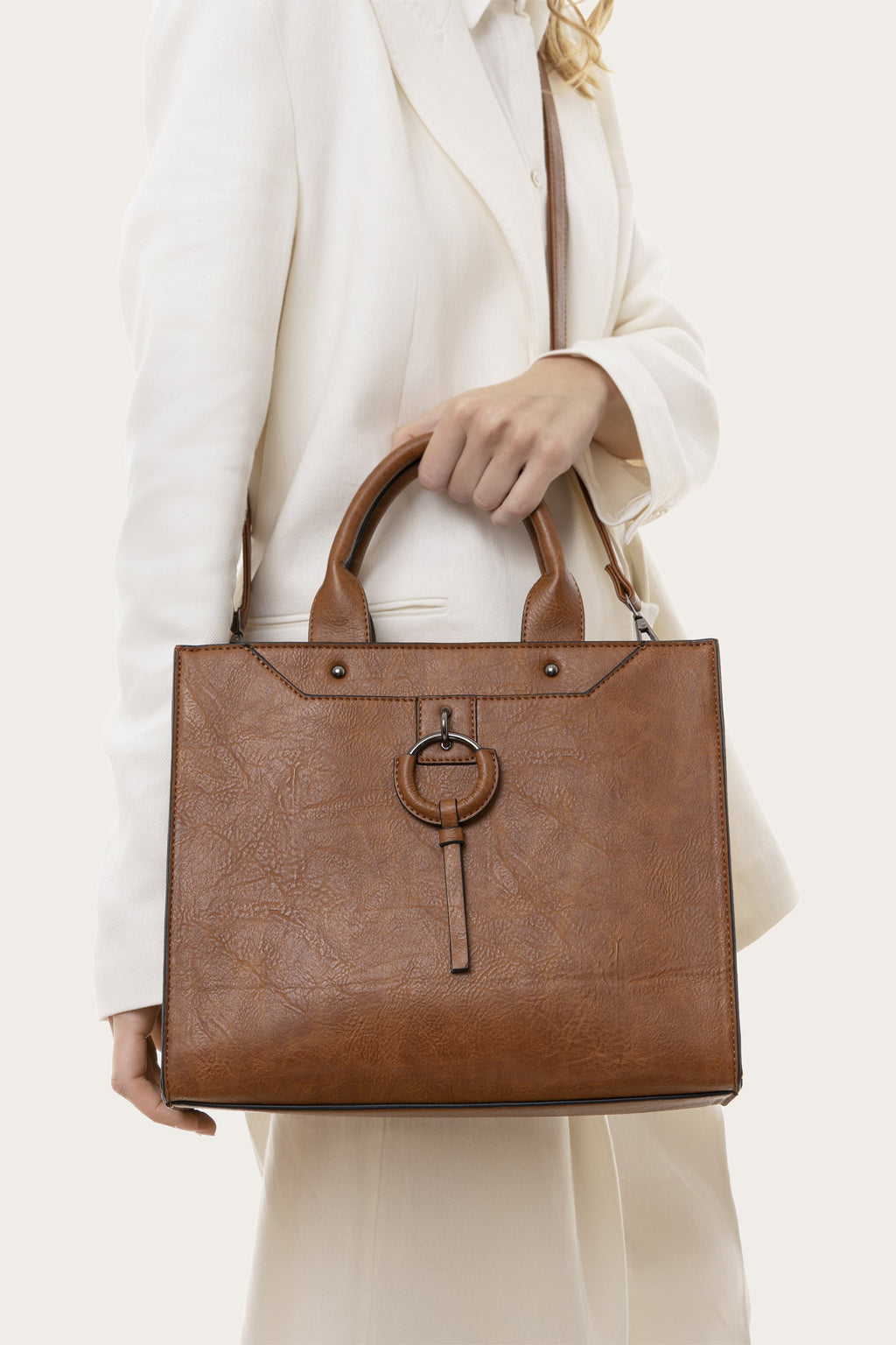 Borsa Vestopazzo mod "Maxi Tote Bag" colore cognac